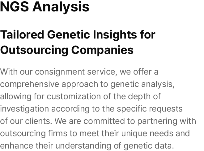 NGS screening/testing