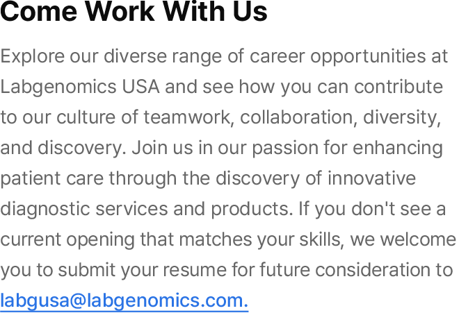 Come Work With Us